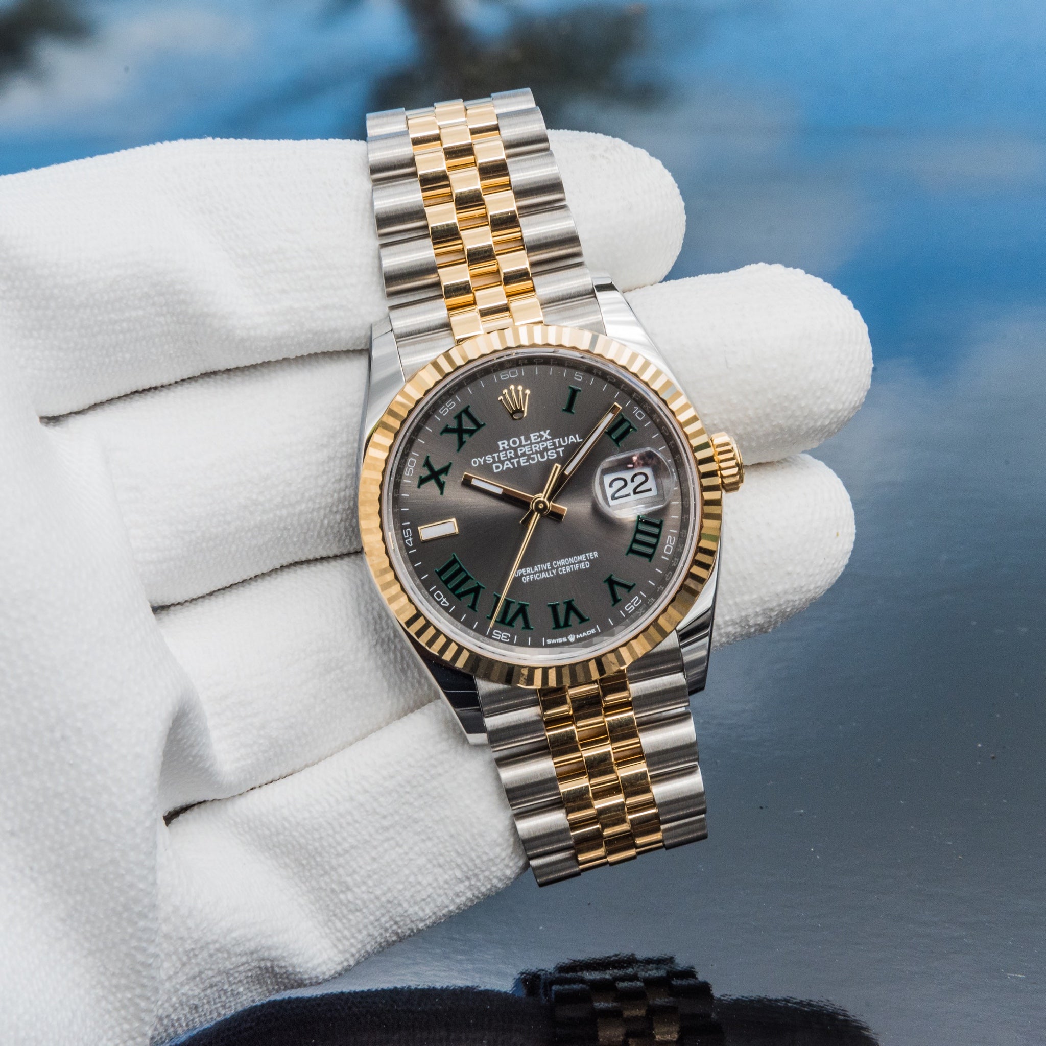 Rolex Datejust 36 Wimbledon Dial Jubilee Bracelet