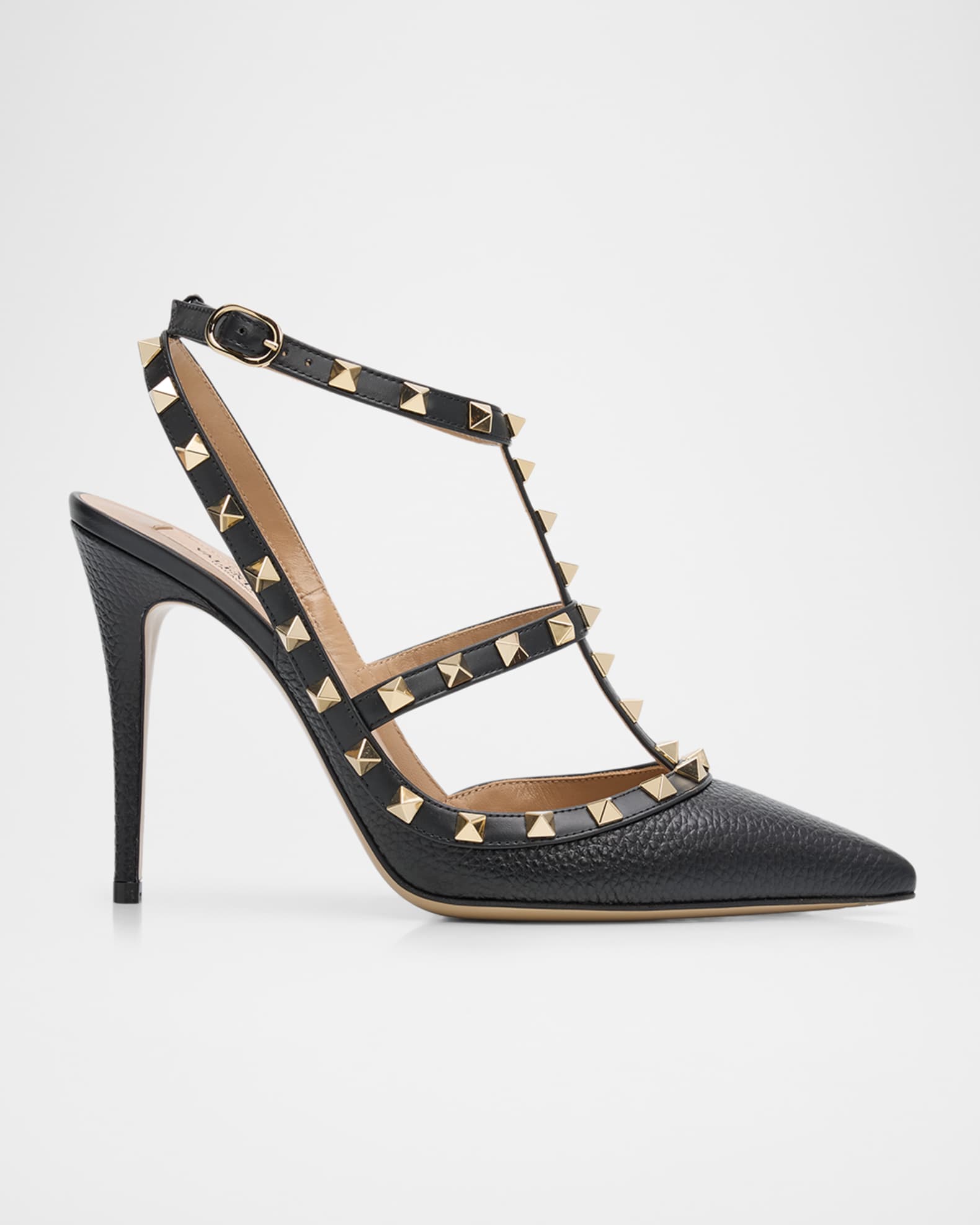 Valentino Garavani Rockstud Ankle Strap Pump Black EU38